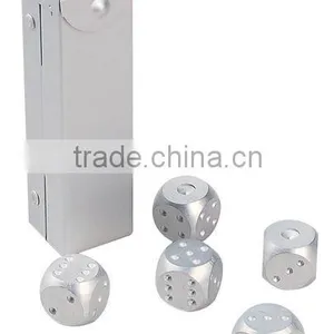 Portable Travel Mini Aluminum Dice With Points thumbnail-1