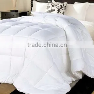 190T Brushed Microfiber With OEKO Quilt Insert White Microfiber Quilt thumbnail-1