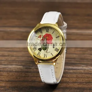 Printed Flower Watch Ladies and Girls Floral Watches Quartz Movement thumbnail-1