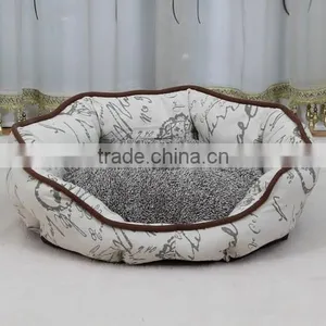 Linen Fabric Material Pet Bed With Vintage Style thumbnail-4
