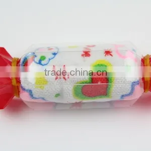 Wholesale Gift 20x20cm 12.5g Candy Souvenir Birthday Towel With Print thumbnail-2