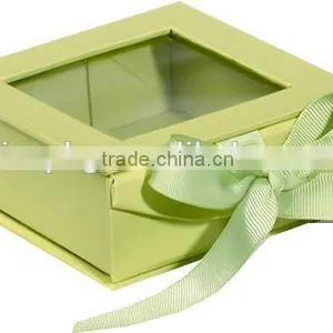Eco-friendly Custom Black Small Gift Box With Transparent Window thumbnail-4