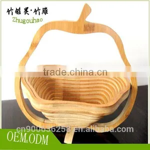 Handmade Bamboo Folding Custom Basket Fruit thumbnail-2