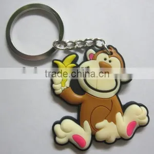 Promotional Cute Monkey Cheap Plastic Pvc Key Chain thumbnail-1