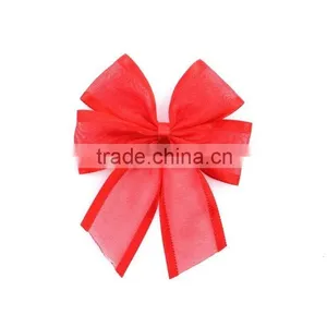 Red Organza Ribbon Bow thumbnail-1