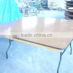 Decorated Wood Wedding Banquet Folding Table thumbnail-1
