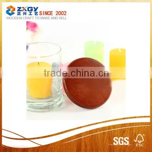 Glass Jar Candle Holder Candle Jar With Wood/bamboo Lid Cover thumbnail-1