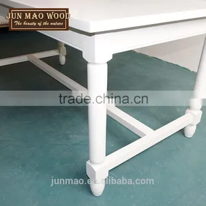 China Factory Wholesale Modern Dining Furniture Rectangle White Wooden Dining Table thumbnail-3