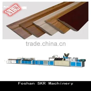 SKR Machinery WPC PVC PP PE Wood-plastic Production Line Solid Composite Wood Plastic Extruder for Threshold Stair Case thumbnail-1