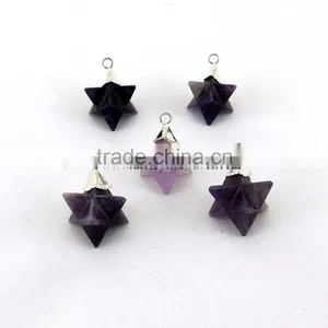 Amethyst Merkaba / Star Pendant thumbnail-1