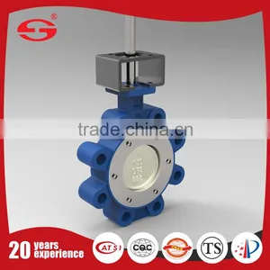 Manufacturers Hot Selling ANSI A216 WCB Lug Butterfly Valve With Pneumatic Actuator Butterfly Valve thumbnail-3