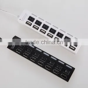 ABS Material 7-Port USB 2.0 Charger Hub With On/Off Switch thumbnail-1