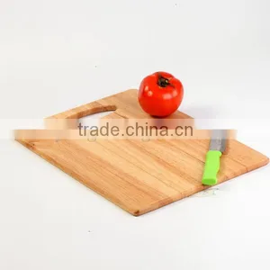 Square Wood Chopping Board With Handle thumbnail-1