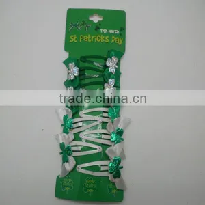 St Patricks Day Hair Bow Mini Hair Clip Accented Butterfly thumbnail-1