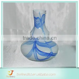 China New Design Popular Red Double Vase Glass Hookah thumbnail-1