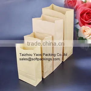 Eco Take Away Fast Food Paper Bag, Flat Bottom Kraft Paper Bag, High Quality Brown Kraft Paper Bag for Food thumbnail-1
