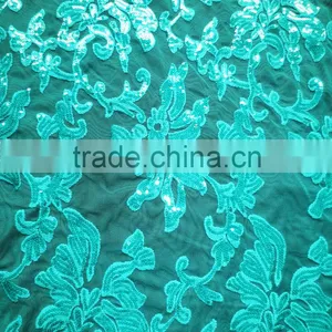 Wholesale Fancy Sequins Lace Fabric for Bridal and Girls Dress White Sequined Mesh Lace French Net Lace Textile Quality Choice thumbnail-5