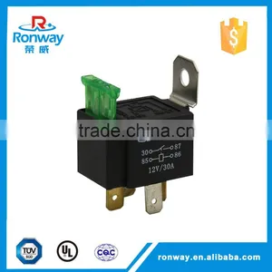 Ronway Factory Provide High Quality 1A 1NO 12V 30A 14VDC Auto Fuse Relay thumbnail-1
