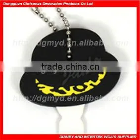 Cartoon Non-phthalates and Lead Hat Design Soft PVC Key Cover for Promotion thumbnail-1