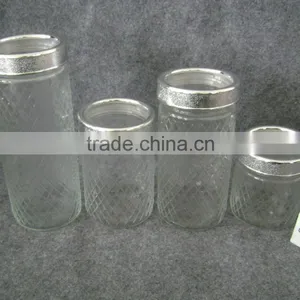 Frost Glass Jar With Lid thumbnail-2