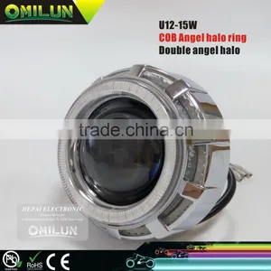 Factory Driect Led Motorcycle Double Angel Eye Headlights thumbnail-2