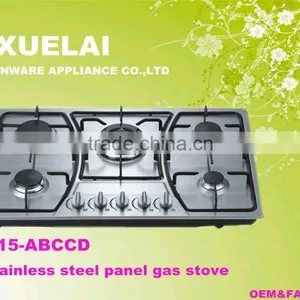 2014 Stainless Steel Panel 5 Burner Gas Hob Zhongshan Factory OEM Service(Model No: Z815-ABCCD) thumbnail-1