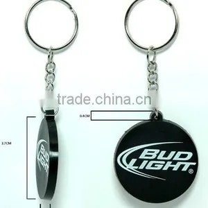 Wholesale Round Plastic Keychain Custom Keyring thumbnail-1