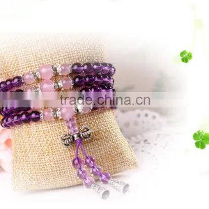 Amethystsmall Beaded Stretch Bracelet ,spiritual Bead Bracelet thumbnail-4