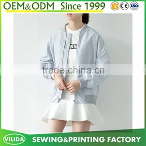New Arrival High Quality Long Sleeve Baseball Uniform Style Girl Overcoat Jacket thumbnail-4