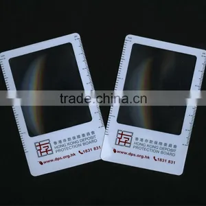 Hot Sale Business Card Magnifier / Pvc Ruler Magnifier With Custom Design thumbnail-1