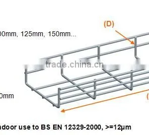 Hot Dip Galvanized UL CUL Wire Mesh Cable Tray thumbnail-4