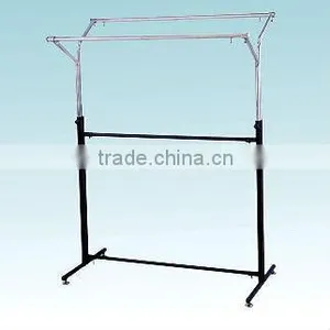 Metal 2 Tier Clothes Rack HSX-GR0028 Adjustable Clothes Hanging Rack thumbnail-1