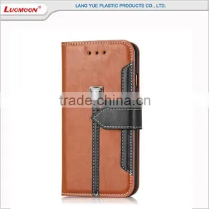 New Design Flip Wallet Crazy Horse Smart Leather Case for Iphone 5 5s 6 6s 7 Plus thumbnail-2