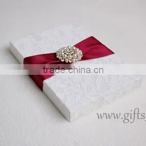 Elegant White Wedding Invitation Card Box With Professional Supplier thumbnail-5