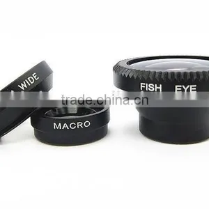 Magnetic 3 in 1 Mobile Phone Lens 0.67xWide Angle Macro 180 Fish Eye Lens Camera Kit Set for Apple IPhone 4 5 thumbnail-1