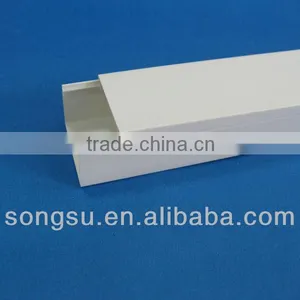 White Decorative PVC Calbe Trunking 25X16mm thumbnail-1