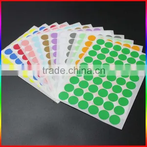 Fluorescence Orange Paper Circle Sticker thumbnail-3