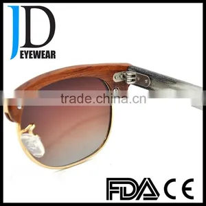 Hot Sell Custom Made OEM Fashion Half-Rim Wooden Sunglasses thumbnail-5