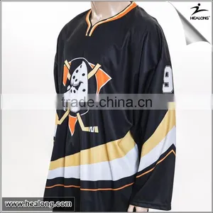 Full Sublimation Printed Heavy Weight Mesh Long Sleeve Ice Hockey Jersey thumbnail-1