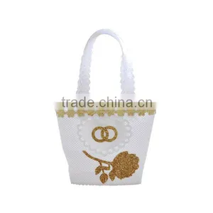 Printed Golden Rose Decorative Wedding Candy Bag thumbnail-1