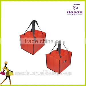 Red Fabric Wine Bag With Printing,large Size Non Woven Wine Bag,high Quality Wine Bag thumbnail-1
