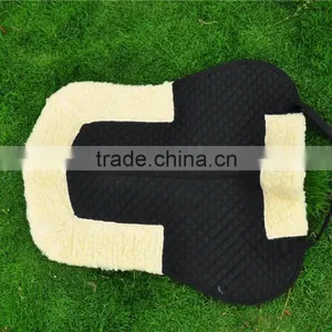 Wool Felt Half White English Horse Products Saddle Pad thumbnail-3