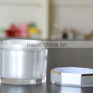 2016 Unique New High Quality Hexagon Acrylic Cream Jars thumbnail-2