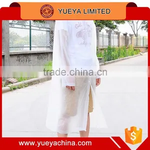 Transparent PVC Raincoat for Adults-white thumbnail-1