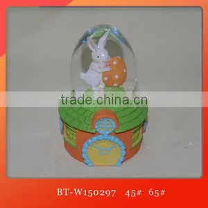 Resin Easter Water Globe Easter Decorative Water Ball Bunny Water Globe Srystal Snow Globe Water Ball Snow Crystal Ball thumbnail-1