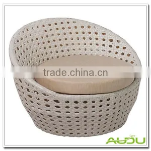 Audu White Rattan Shape Egg Chair Sofa thumbnail-1