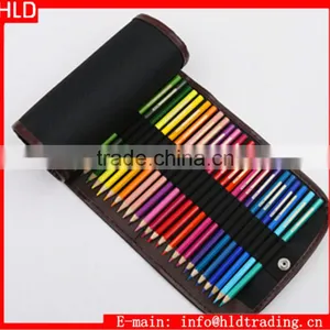 Factory Wholesale 48 Hole Roll Up Canvas Colored Pencil Case thumbnail-1