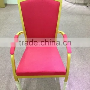 Hotel Furnitures Banquet Chair/Antique French Fabric Armchair / Matal Armchair With Cushion thumbnail-1