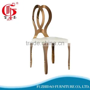 Modern Design Cheap Stainless Steel Dining Chair for Wedding Furniture thumbnail-1