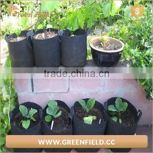 Round Felt Grow Bag Garden Black Felt Round Planters With Handles thumbnail-4